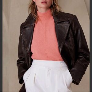 Banana Republic Salmon Pink Franca Cashmere Tank Size Small EUC